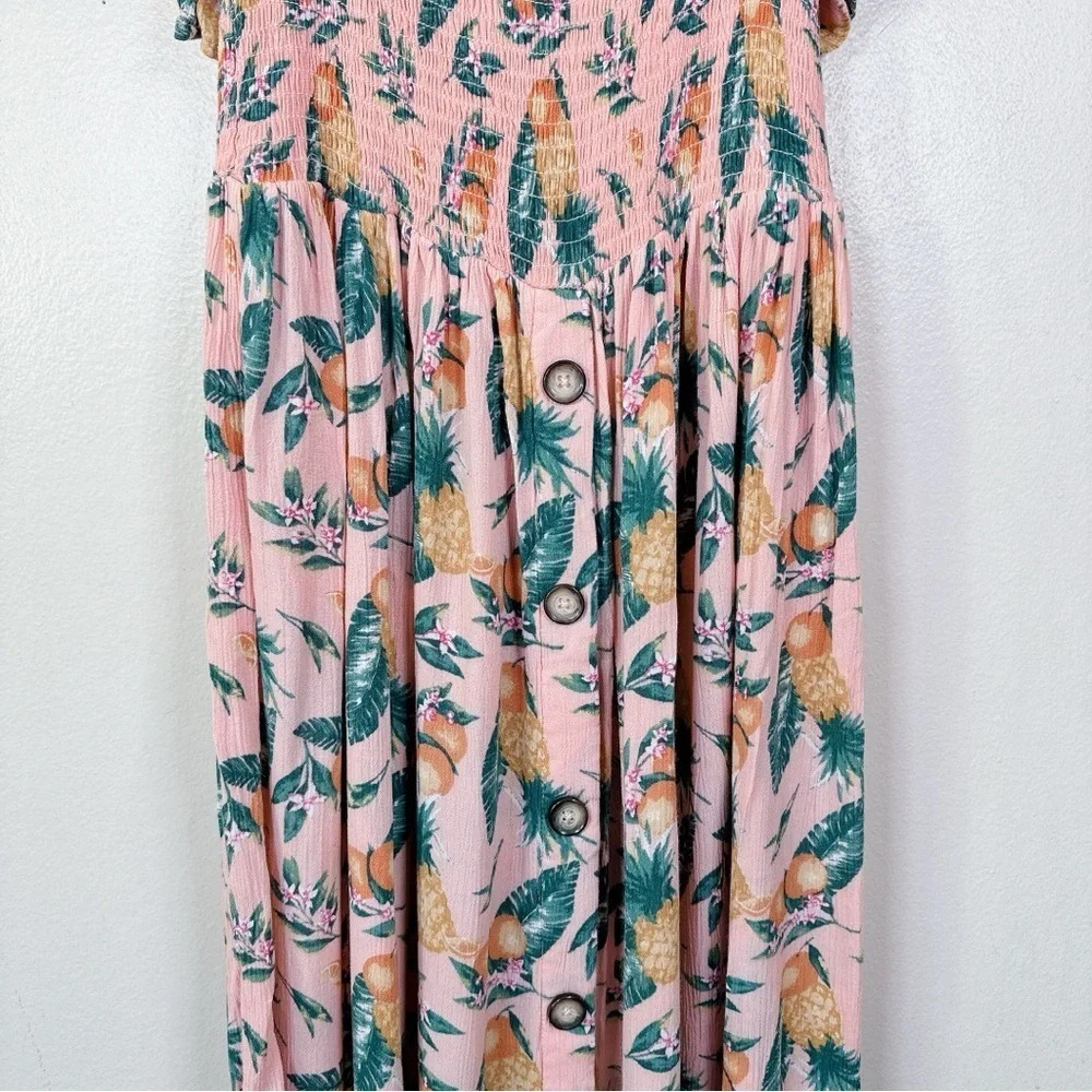 C&C California Womens Size Medium Floral Mock Summer Dress - Picture 8 of 14